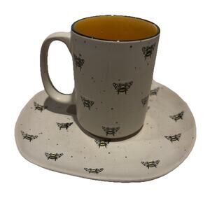Spectrum Designz Barney Bee Repeat Mugs Cup Farmhouse Country Bumblebee & Plate